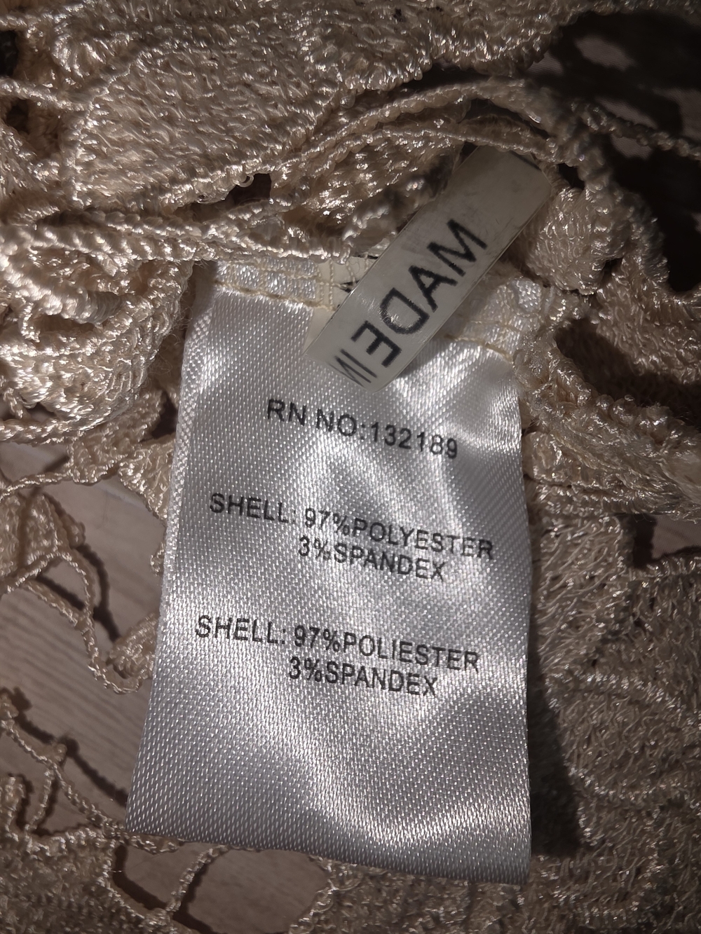 Miss Finch Sz Small Delicate Beige Floral Lace Overlay Tank Top - Picture 8 of 10